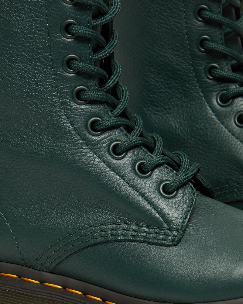 Dr Martens 1460 Pascal Virginia Leren Enkellaars Dames Groen | NL 87RVD